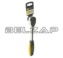 Ключ трещотка 1/2" 72 зуба 260мм прямая резиновая рукоятка, ER-11272, ЭВРИКА