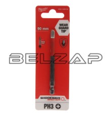 Бита 1/4" PH3х90мм ударная, 4932430859, MILWAUKEE